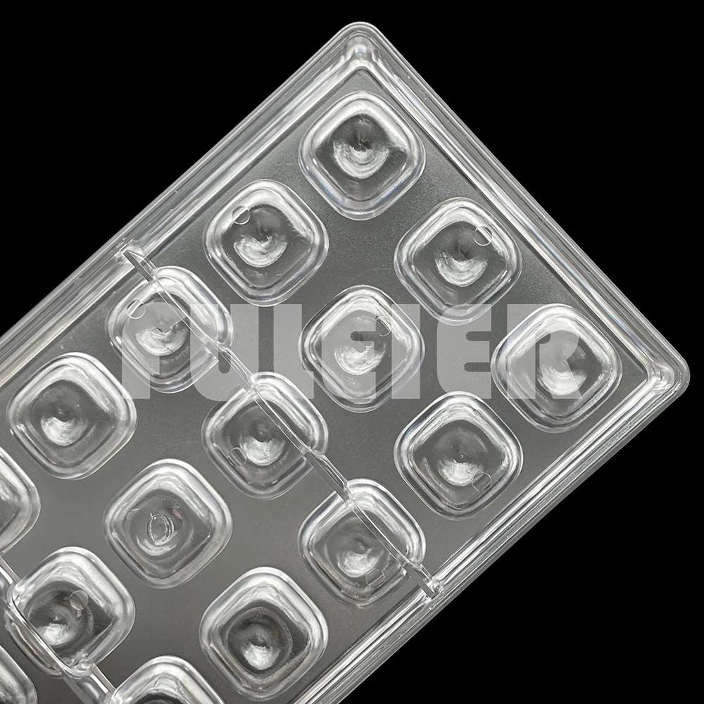 3D Square Polycarbonate Chocolate Mould Baking BonBon Candy Mold For Chocolate Pastry Tools Tray Moulds