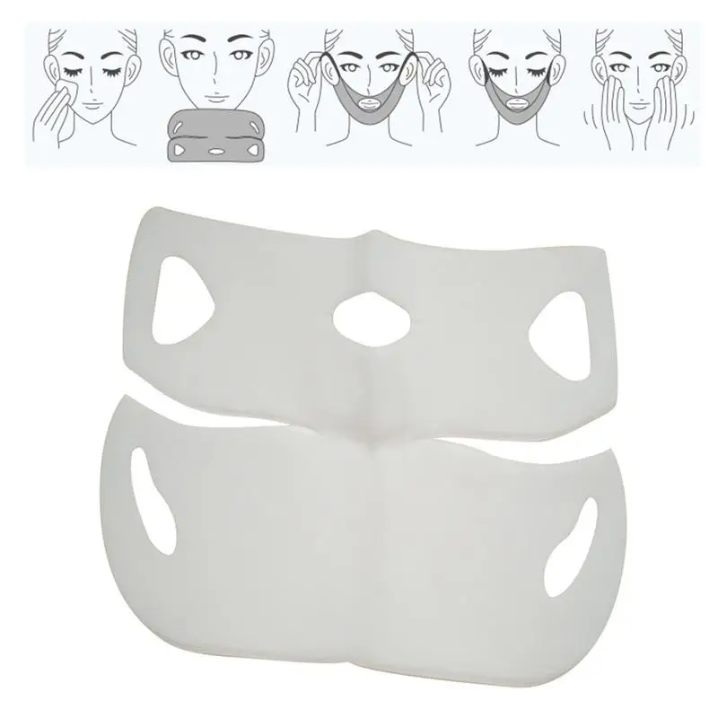 Masque raffermissant 4D Double V, 1 pièce, en papier, amincissant, élimine les œdèmes, lifting, fin, outil de soins du visage