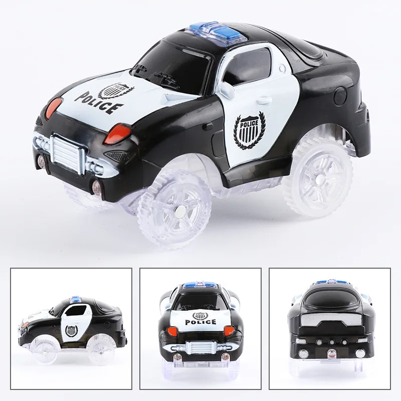 5.4cm Magical Electronics LED Car Toys With Flashing Lights Educational Toys Electronics Glow Car Lights Glowing Racing Toy