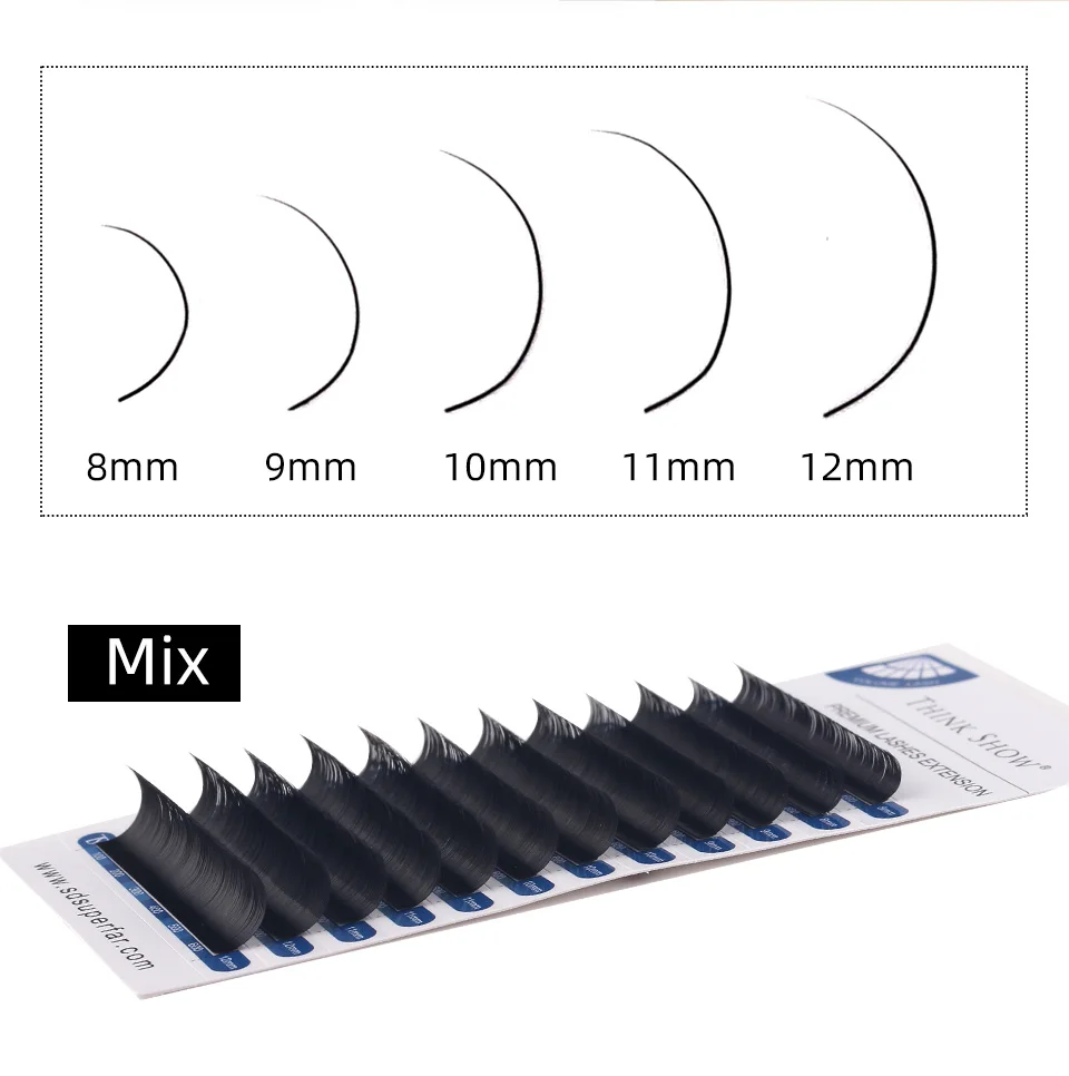 NEWCOME Indywidualne Rzęsy do Przedłużania Jedwab Norka 3D Naturalne Miękkie Ręcznie Robione Rzęsy do Graftingu Cilios Narzędzia do Makijażu