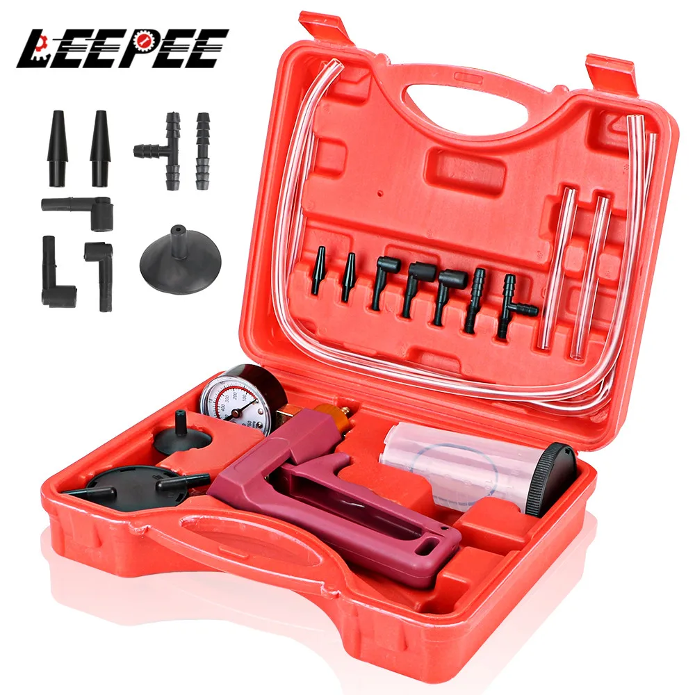 

Hand Held Brake Bleeder Tester Set With Cover Case Vacuum Pump Car Brake Bleeding Suction Pressure Gauge Automotive Accessories