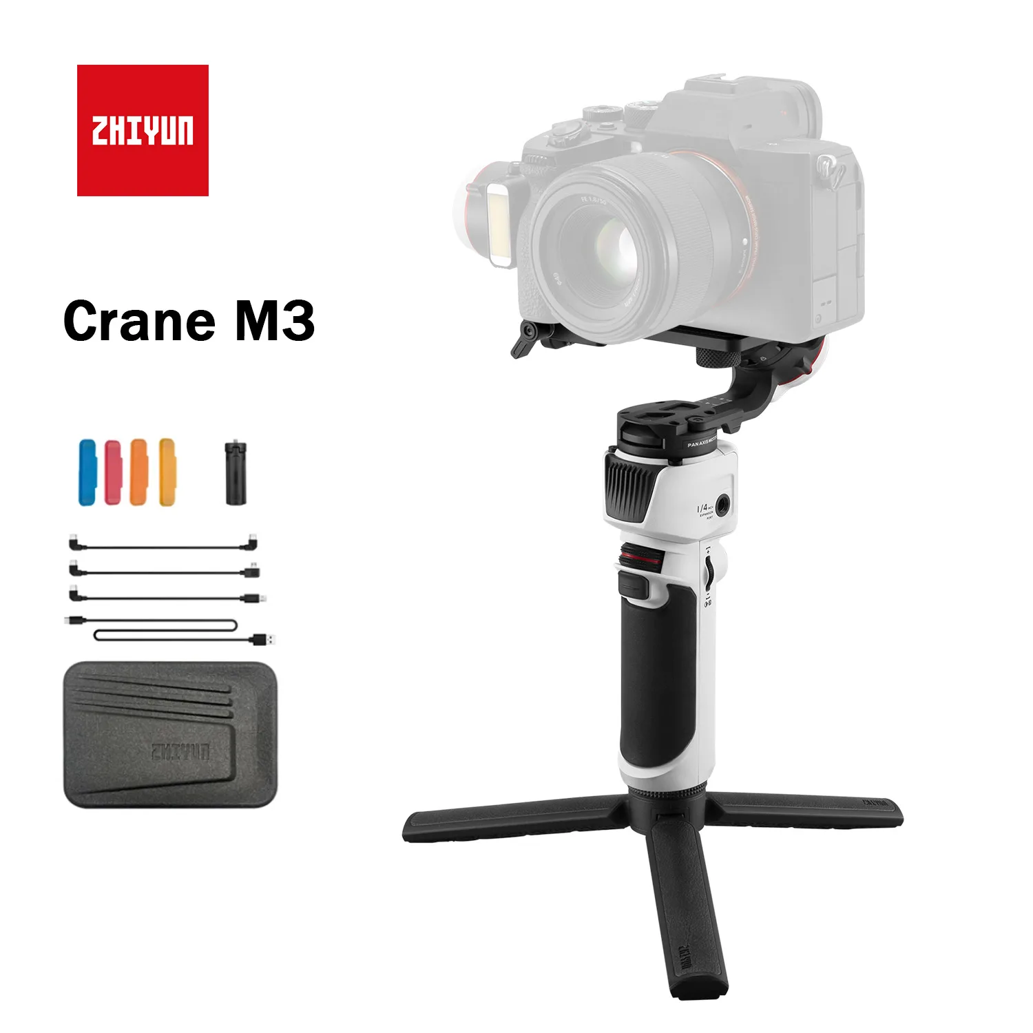 

ZHIYUN Crane M3 Camera Gimbal Handheld Stabilizer for Mirrorless Cameras Smartphone Action Cam for Sony/Canon/iPhone 13