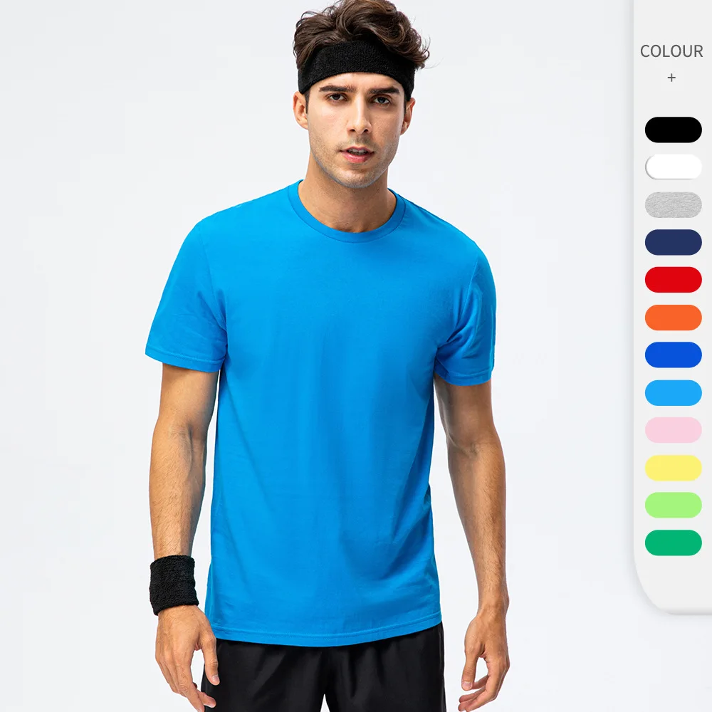 

Women Men Cotton Running T Shirt Fitness Short Sleeve Sport Tshirt Training Jogging Shirts Gym Sportswear