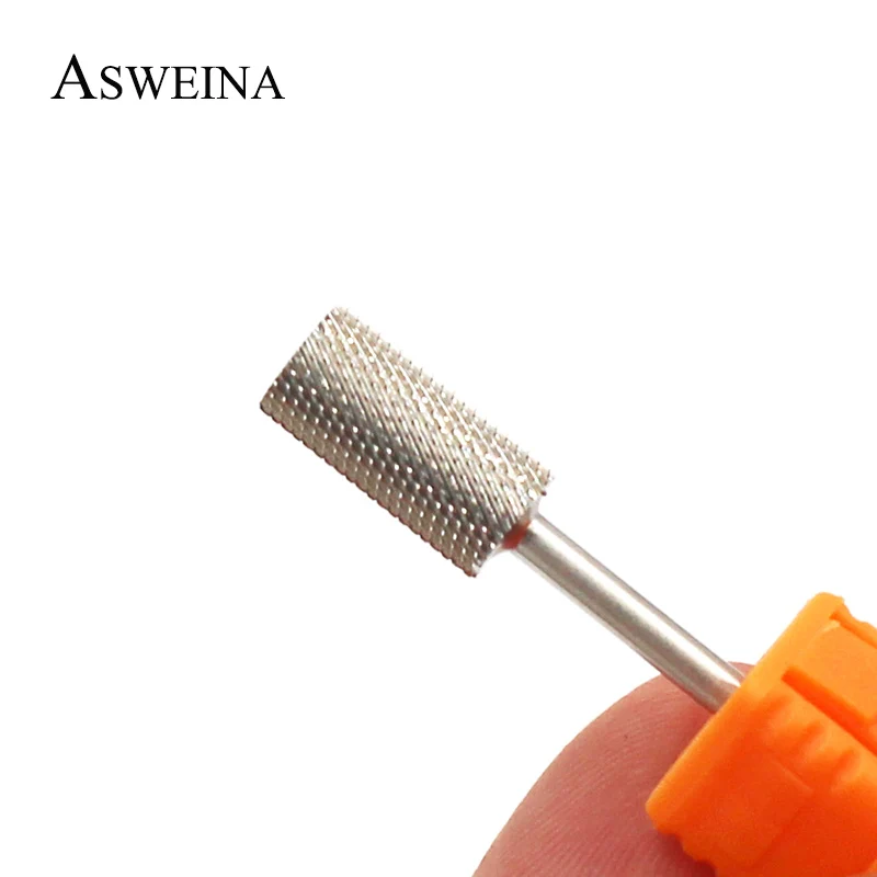 ASWEINA-brocas de carburo de tungsteno para uñas, máquina de manicura eléctrica de la mejor calidad, barril M de plata, accesorio para uñas