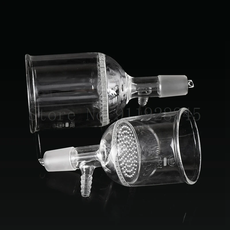 1PCS 35ml 60ml 100ml 150ml 250ml 500ml 1000ml 2000ml 24# Lab Glass suction filter funnel with glass hole filter plate