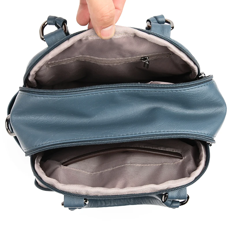 Soft PU Leather Vintage Women Handbag Tote Designers Luxury Women Shoulder Bags Female Top-handle Crossbody Bags