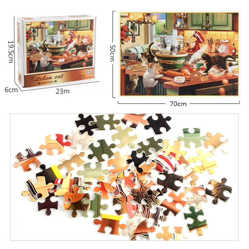 Animal Jigsaw Puzzle para Crianças e Adultos, Brinquedos Educativos, Aprendizagem Montessori, Brinquedo de Montagem, Jogo, 1000 peças