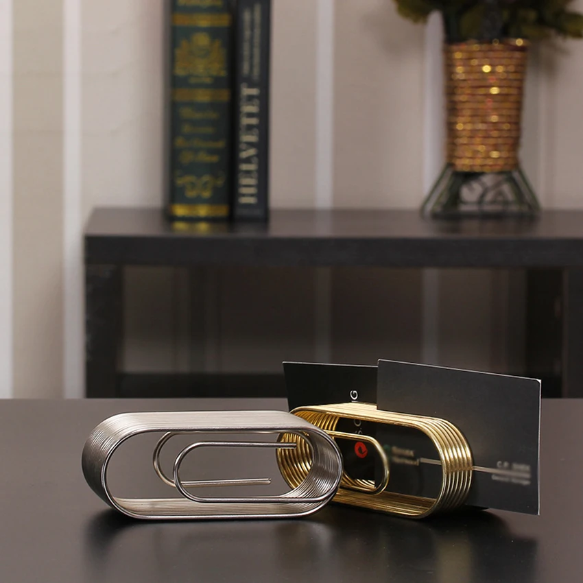 Metal Business Name Card Holder Display Stand Rack Photo Clips Desktop Organizer Business Card Holder