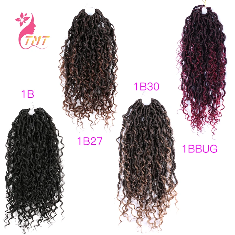 River Locs-Extension de Cheveux Synthétiques au Crochet pour Femme Noire, Tresses de Déesse, Tressage Ombré, Cheveux Bouclés, Passion Twist