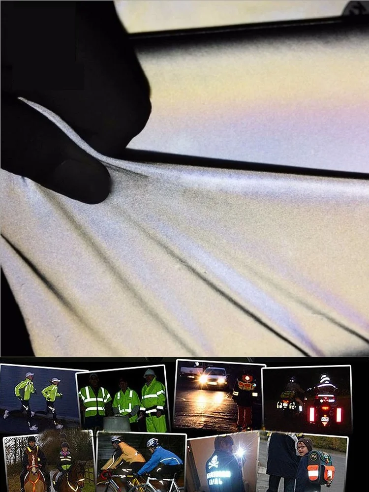 Elastic Reflective Fabric, Crack-Free Single, Double-sided Bright Silver, Environmental Standard, EN471