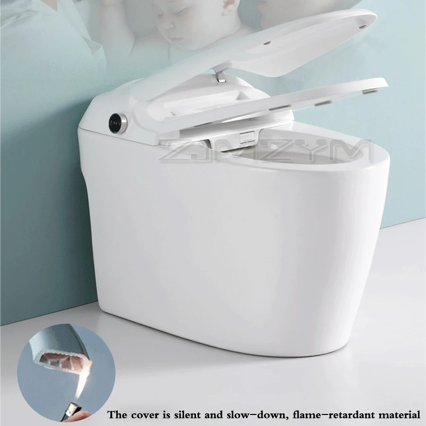 Smart Toilet Instant Hot Full Automatic Clamshell Household Foam Shield Toilets Integrated Non-tank Design Heated Toilet