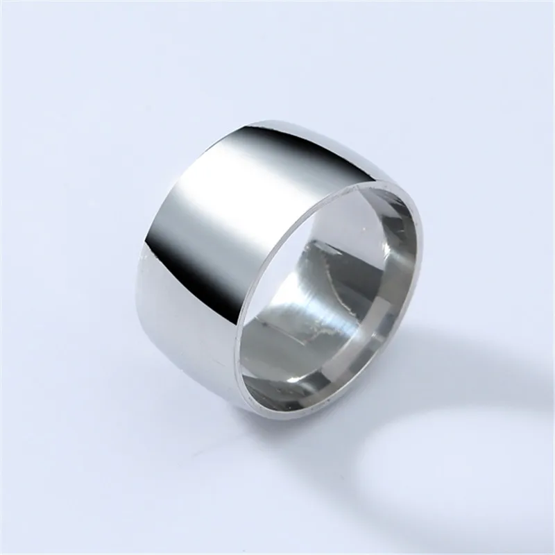 MANGOSKY 12mm Titanium Ring For Men And Women Rings