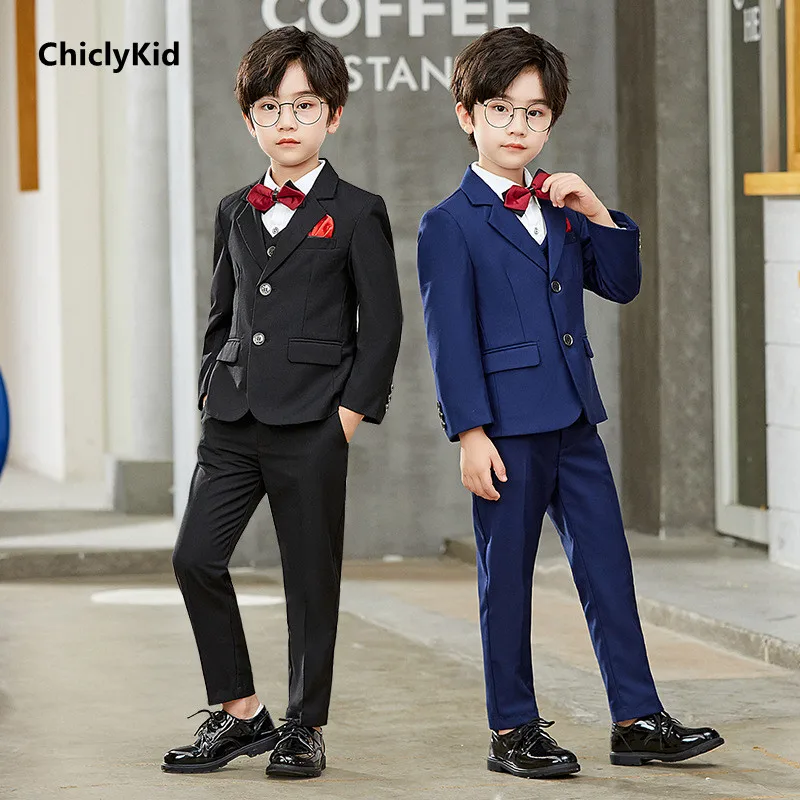 

Boys Wedding Suits Kids Toddler Formal Tuxedo Dress Child Suit Jacket Party Gentleman Ring Bearer Blazer Bow Tie Pants Costumes