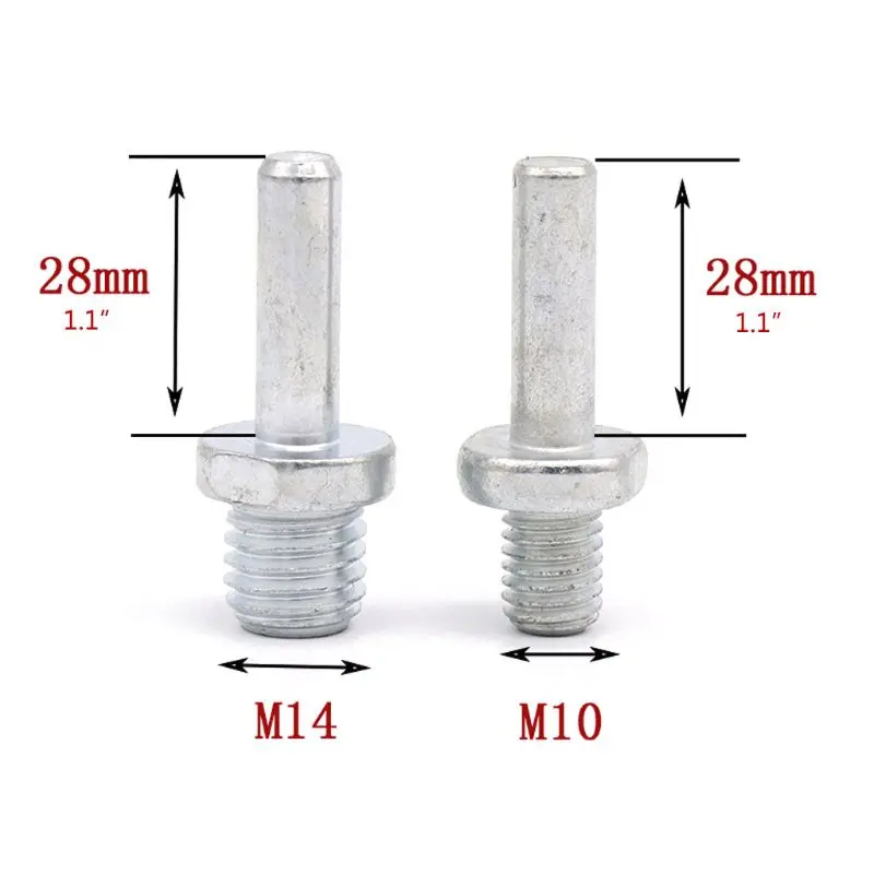 2 pces 10mm/14mm liga m10/m14 parafuso adaptador de broca do eixo almofada de apoio fio escova de conexão haste para carro polonês cera espuma esponja