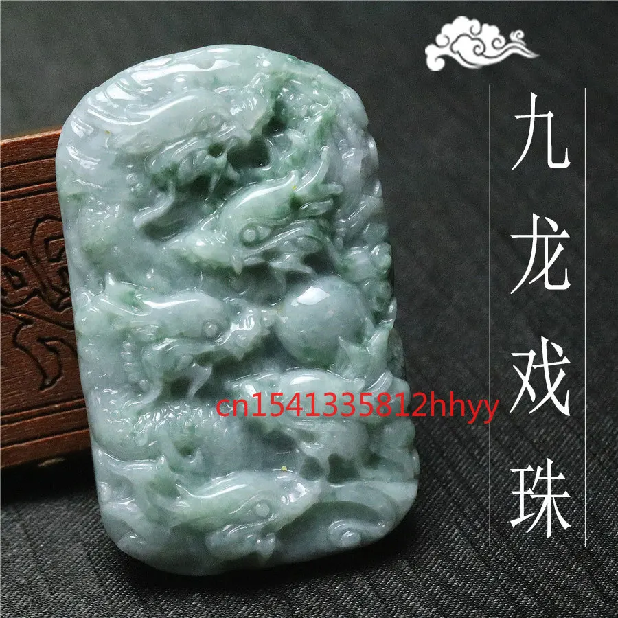 

Hot Selling Natural Jade Double-sided Dragon Necklace Pendant Charm Jewellery Carved Pendant for Women Men Fashion Accessories