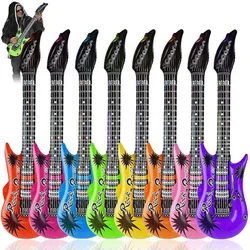 80s Party 90s Props Rockstar Electric Guitar Inflatable 35 inch Rock 'N Roll  Birthday Party Decoration Balloon Toy Supplies