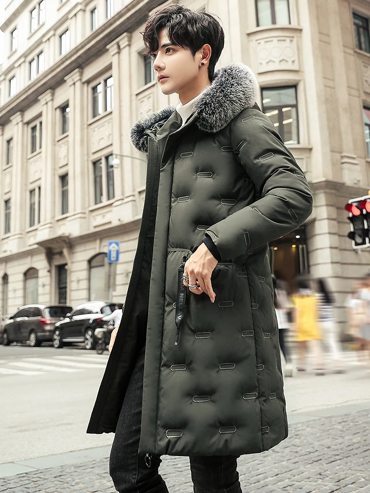 2020 New Parka Winter Jacket Men Clothes Hooded Coat Casual Warm Cotton Coat Jacket Big Fur Collar Parka Hombre YY1988