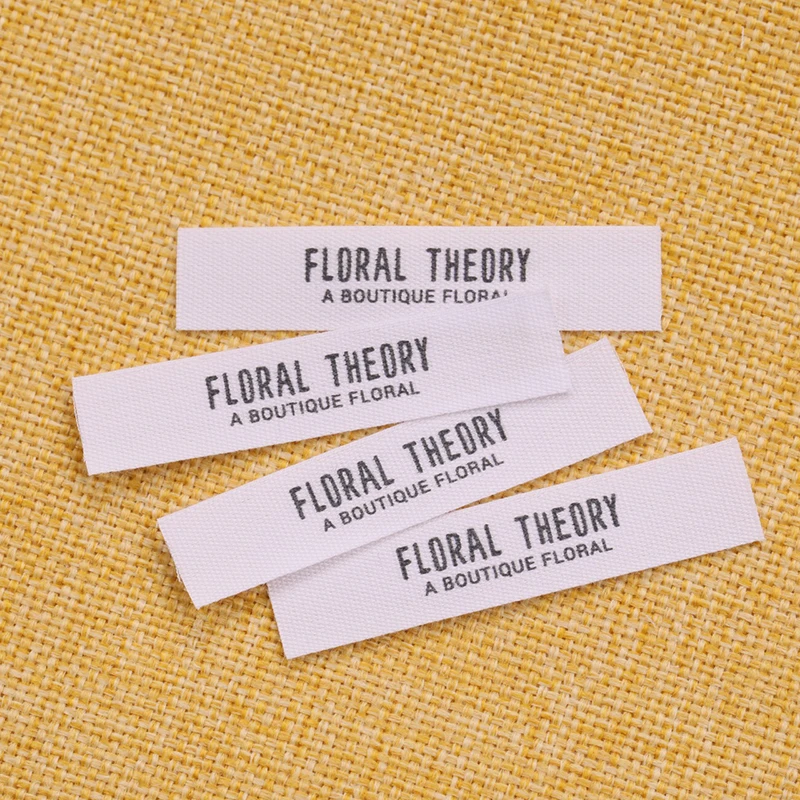 200 pcs Custom Clothing Labels - Personalized Brand Organic Cotton Ribbon Labels 12mmx60mm Logo or Text Sewing DIY Labels