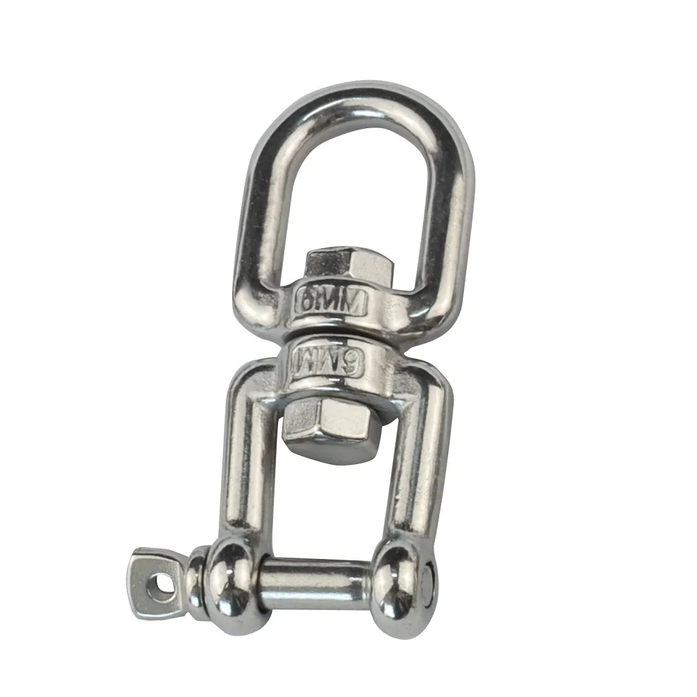 

1PC Stainless Steel 304 Jaw And Eye Anchor Swivel 4mm 5mm 6mm 8mm 10mm Heavy Duty For Marine Boat Anchor Chain Accessories