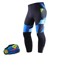 Ropa interior ajustada con protección UV para hombre, Gel de esponja acolchado 20D, pantalones largos con pendiente para descenso a prueba de golpes para ciclismo
