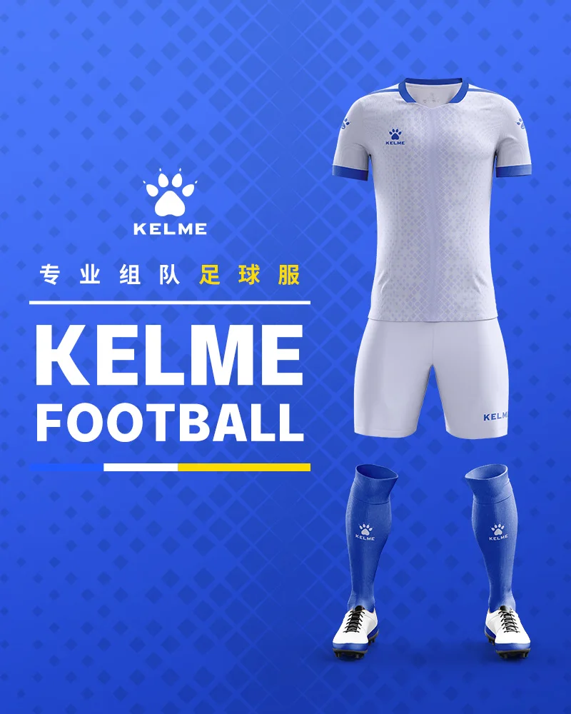 KELME da Uomo Su Misura Calcio Maglie Uomini di Calcio di Calcio Uniforme di Estate Tuta Abbigliamento Sportivo Maniche Corte Jersey di Calcio