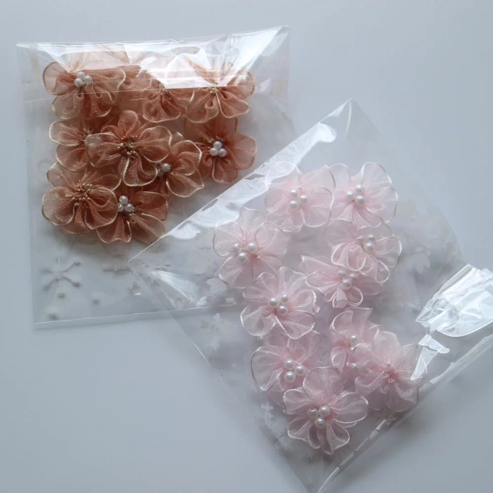 10 teil/los Fee organza blume Patches für Kleidung nähen auf parches Applique nähen auf parches Dekoration Abzeichen – Detail 22