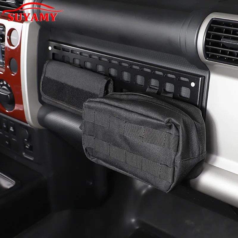 For Toyota FJ Cruiser 07-21 Co-pilot Expansion Bracket Aluminum Alloy Multi-Function Hanging Grid Frame Car Storage Accessories