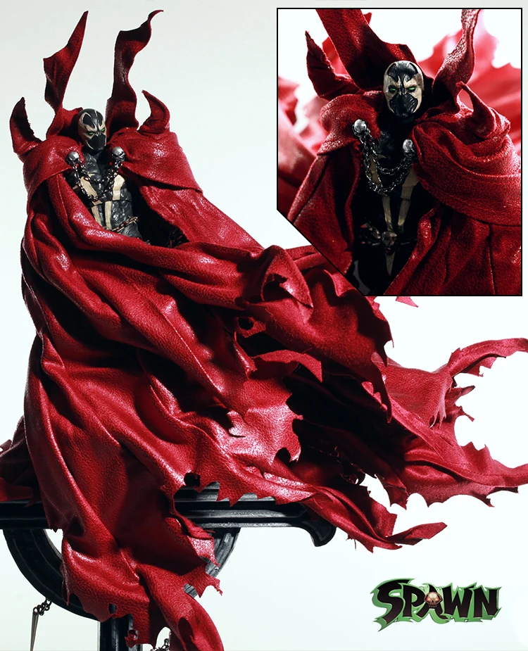 1/12 Spawn Reggae Happy Red Robe Accessory Luxury Cloak Cape Robe With Chain Dolls Toy Model Parts No Figure Christmas Coats