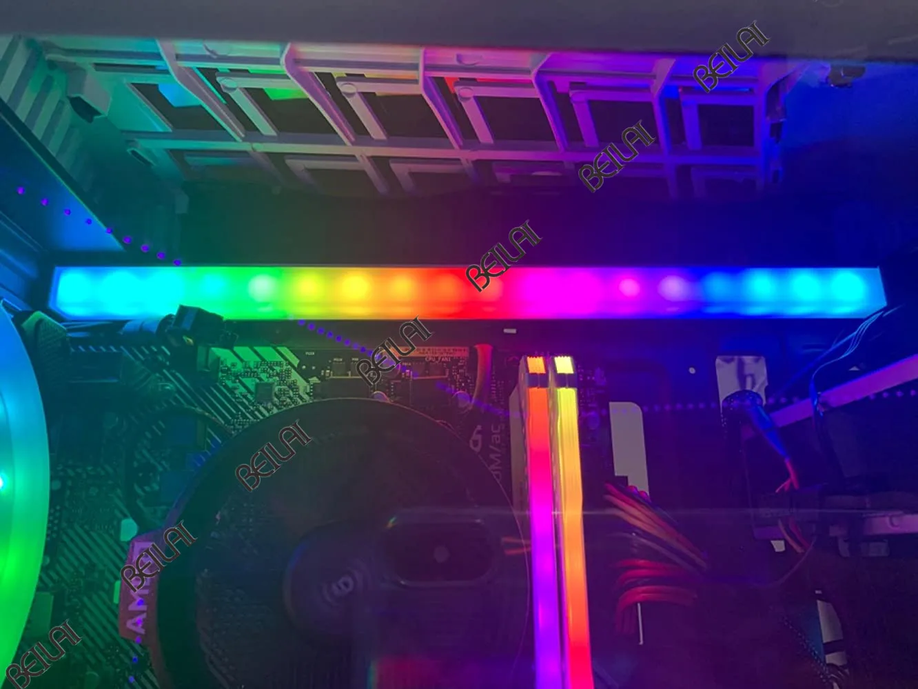 RGB light 5V 3Pin WS2812b RGB LED Strip for PC ASUS Aura SYNC,MSI Mystic Light,GIGABYTE RGB Fusion2.0 Header on Motherboard