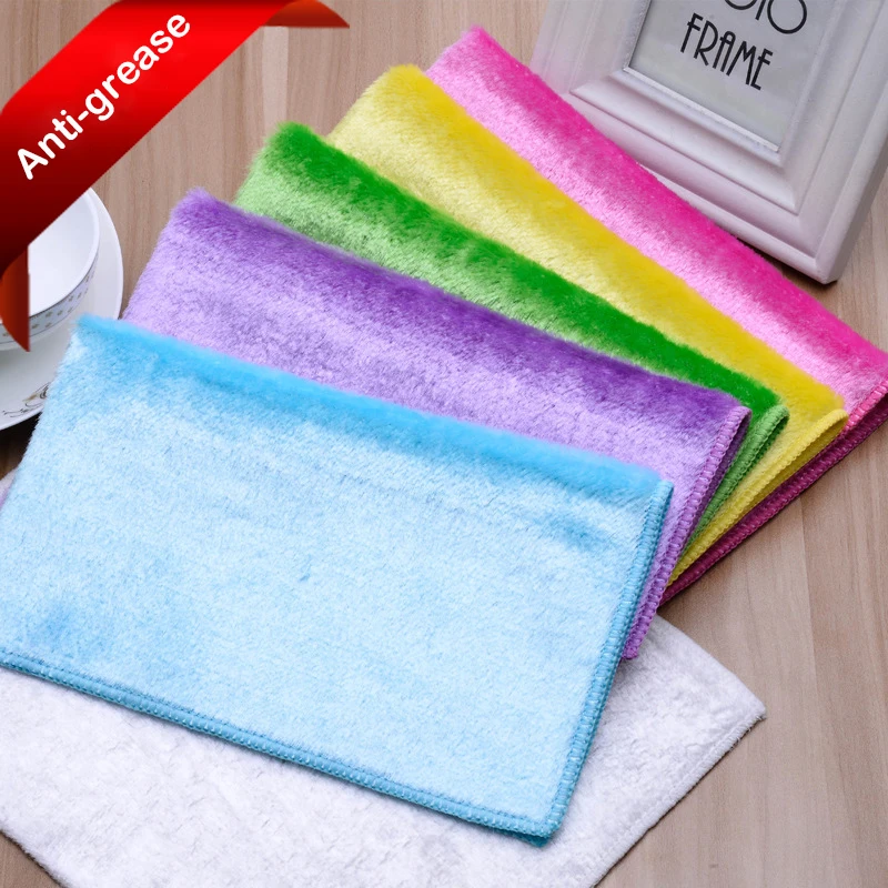 Bamboo Fiber Magic Wipes Streeploos Anti-grease Cloths Kitchen Hydrophilic Natural Rags For Washing Dishes Cleaning Microfiber