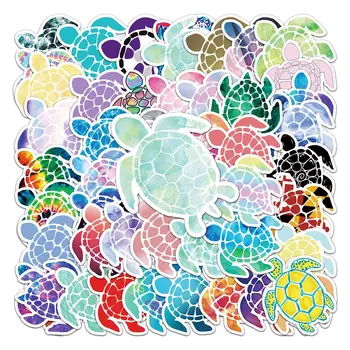 만화 거북이 그래피티 스티커, 귀여운 가족 애완 동물 애니메이션, 어린이 생일 파티 선물, 스케이트보드 필통, 10 개, 30 개, 50 개  Best5