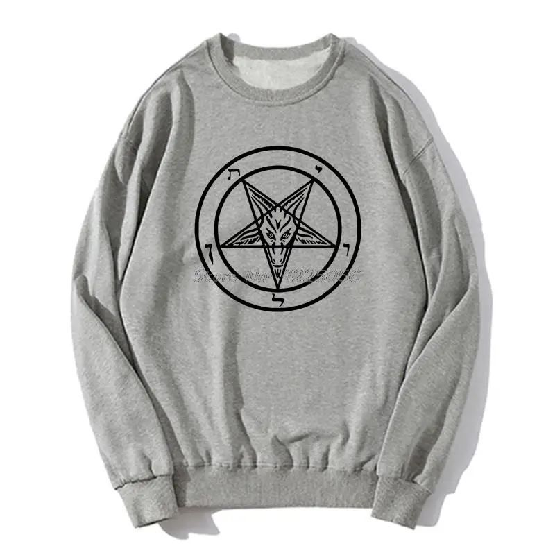 Pentagram Gothic Occult Satan New Hoodie Men Casual O-neck Sweater Sweatshirt Streetwear Harajuku