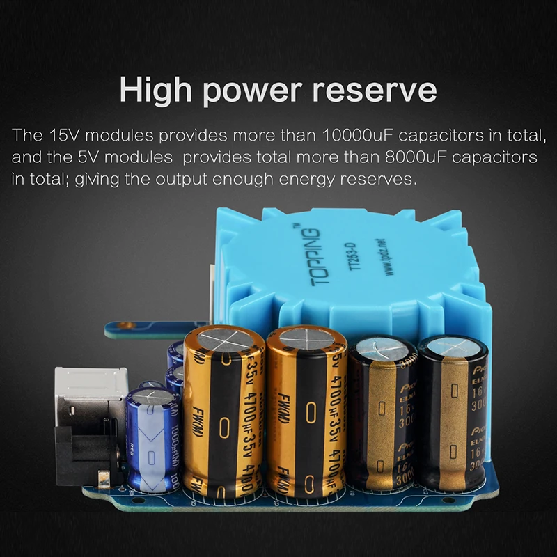 글로벌 전압 115V/230V와 호환되는 D50S A50 DX3 PRO용으로 제작된 토핑 P50 선형 전원 공급 장치