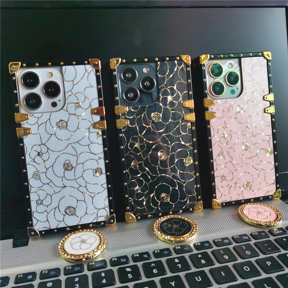 Luxury Gold Flower Cover Phone Case for Samsung Galaxy S24 Ultra S23 FE S22 Plus Note 20 Ultra 10 9 S20 S21 Ultra S10 S9