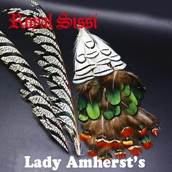 Hot 1set natural Lady Amherst's pheasant feathers assorted LADY AMHERST tippets ¢er tail feather fly tying feather materials