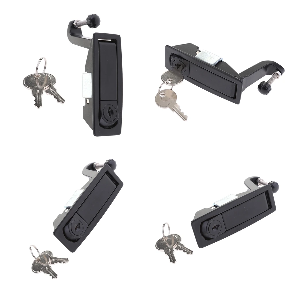 4x Adjustable Flush Lever Compression Locks Doors Latch with Keys for Boat RV Yacht Tool Box Camper Trailer
