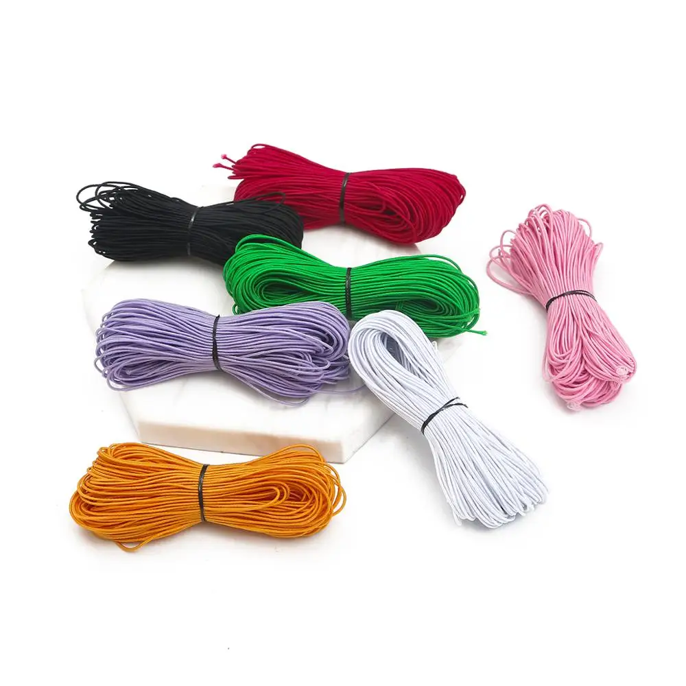 Dia1mm 25 Meters 15 Colors Beading Elastic Stretch Cord Beaded Cord String Strap Rope Bead Thread For Bracelet DIY