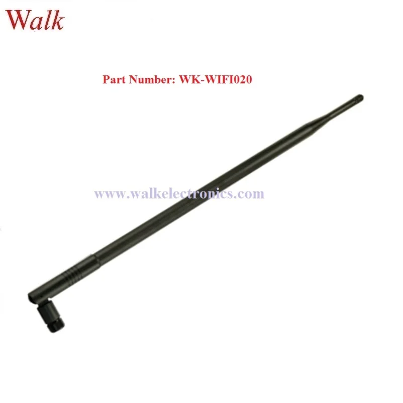 WiFi Antenna/2.4GHz Antenna/Zigbee Antenna: RP-SMA male straight 12dBi swivel WiFi rubber high gain antenna