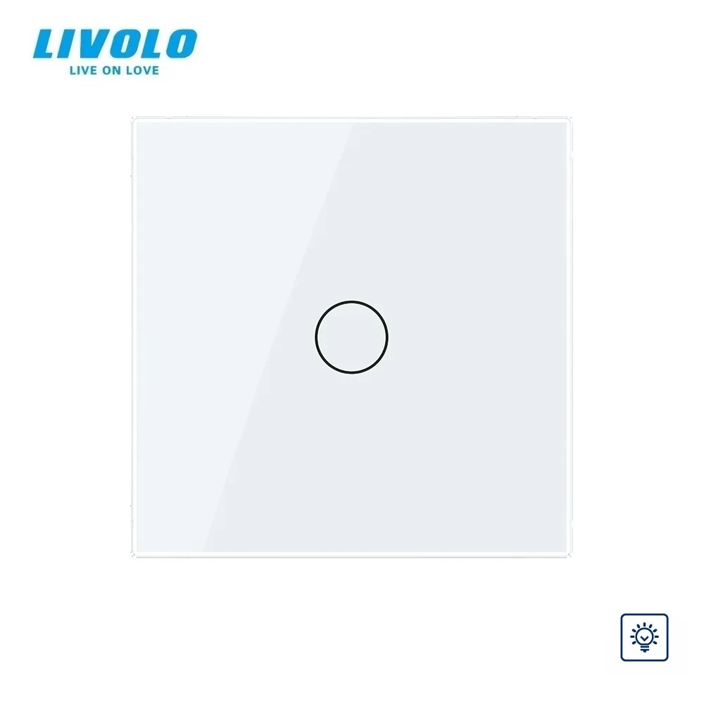 Livolo EU Standard Luxury 1 Gang 1 Way Led Dimming Lights Adaptive Dimmer Wall Touch Switch For Home VL-C701D-11