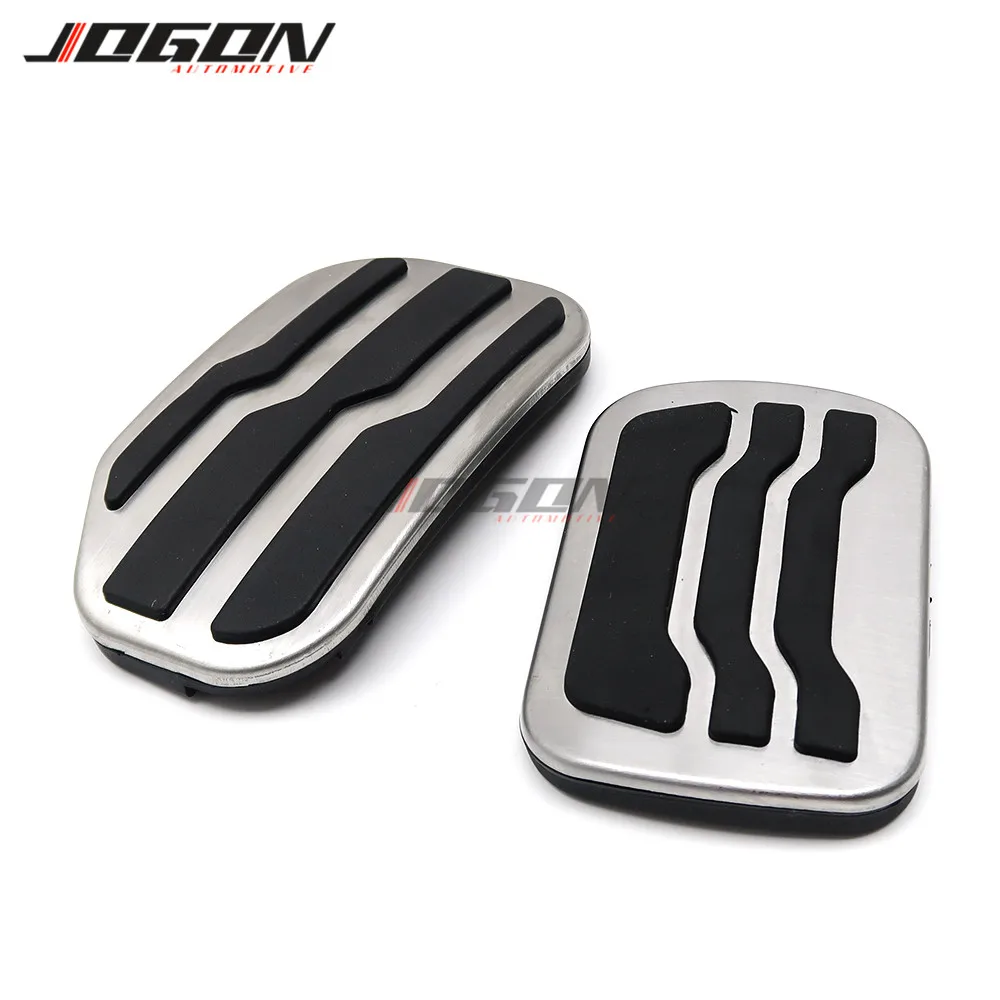 LHD For Ford F-150 F150 RAPTOR 2009- 2020 Car Gas Fuel Brake Foot Pedal Pad Plate Cover Trim AT