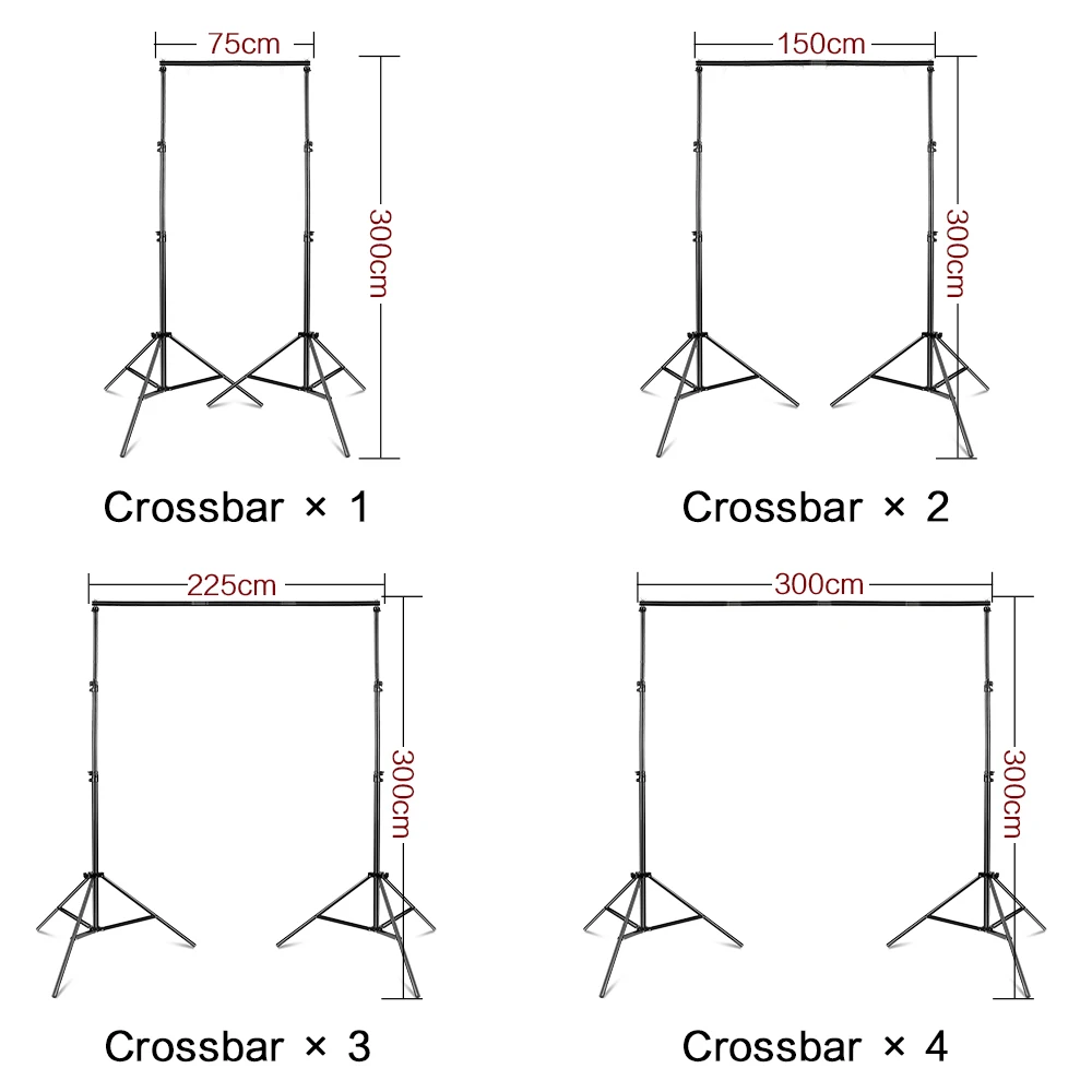 2.6X3M 2X3M 2X2M Photography Background Stand Adjust Green Screen Backdrops Chromakey Support System Frame Chroma Video Wedding