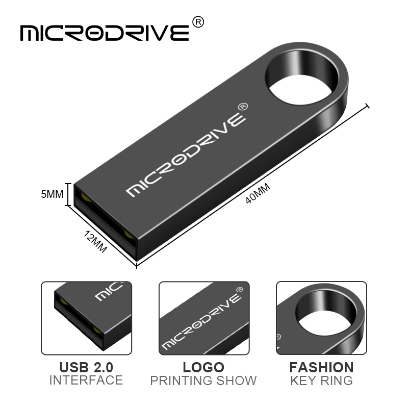 Metal USB Flash Drive 32GB Pendrive 64gb Flash Memory Stick 4GB 8GB 32GB 64GB waterproof thumbdrive Pen Drive usb disk for car