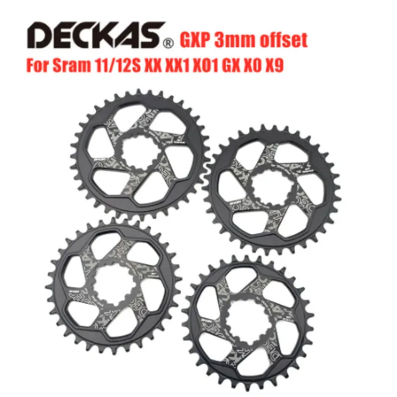 DECKAS 3mm offset Bike MTB Mountain Bike 30T/32T/34T/36T Crown bicycle chainring forGXP XX1 Srams XO1 X1GX XO X9 crank crankset