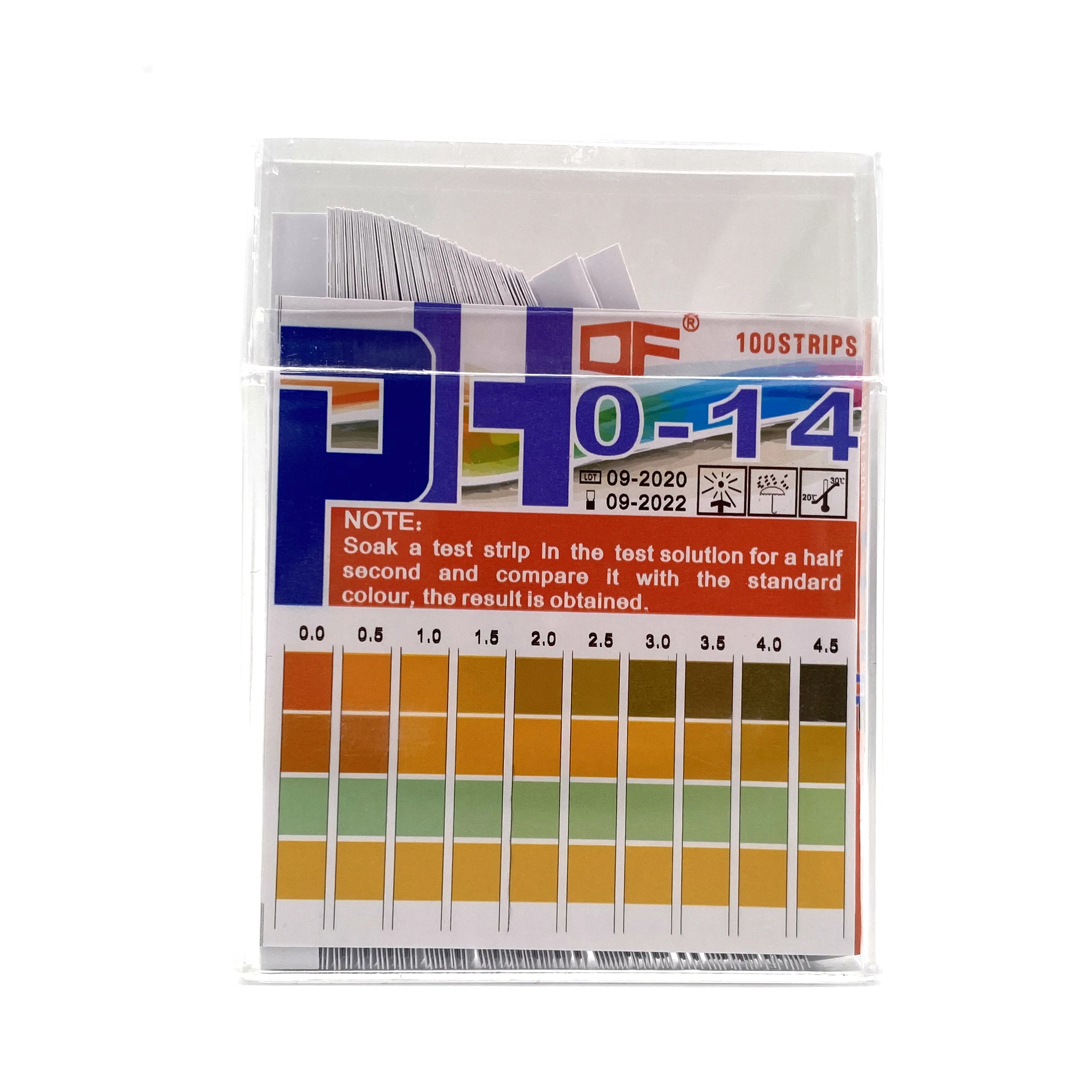 Papel de prueba de PH0-14 para el hogar, tiras de prueba de PH, indicador científico de tornasol, ácido alcalino, medidor de PH, 100 Uds.