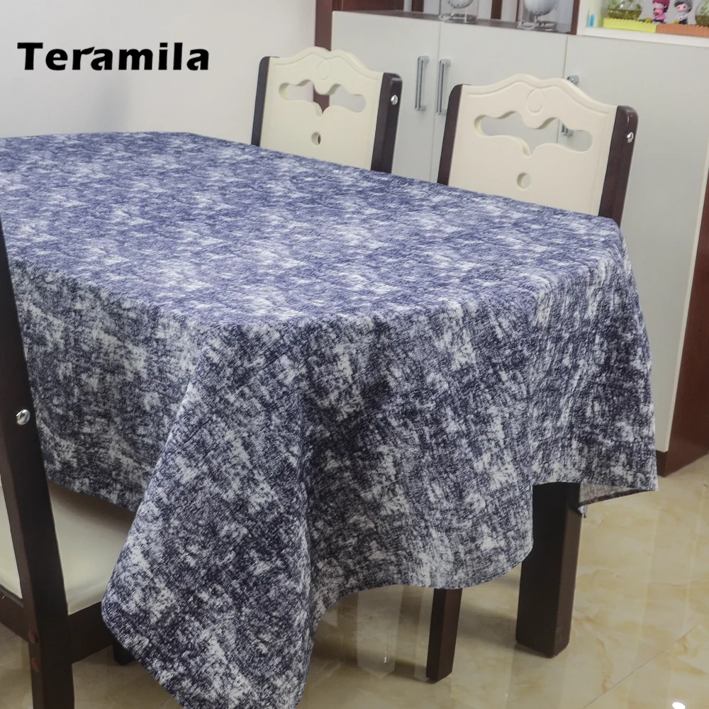 Teramila Thick Rectangular Square Table Cloth Round Dining Tea Table Cover Linen Tablecloth For Wedding Mantel Table Decoration