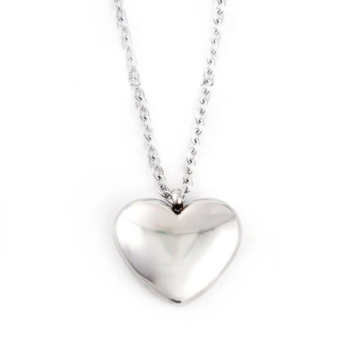 Heart Shape Necklace 304 Stainless Steel Silver Color Heart Gifts For Women Fashion Jewelry 45cm(17 6/8