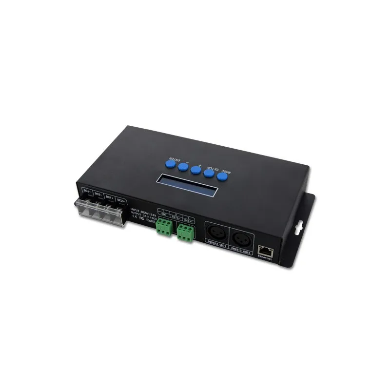 Imagem -02 - Artnet Ethernet para Spi Dmx Pixel Light Controller Controlador Madrix para Ws2801 2811 2812 Apa102 Ws2815 dc 5v24v