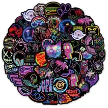 Neon Cartoon Stickers Pack #2