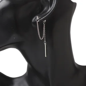 Koreanische Mode Borlas Silberohrringe Metall Farbanhänger schwingen Ohrringe für Mädchen von Frauen in der Ohrdekoration 10 Hauptverkaufsohrring mit Pony - №10