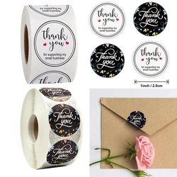 500pcs 2.5cm Creatvice Thank You for Sopporting My Samll Business Label Stickers Gift Packing Decoration Stickers Label